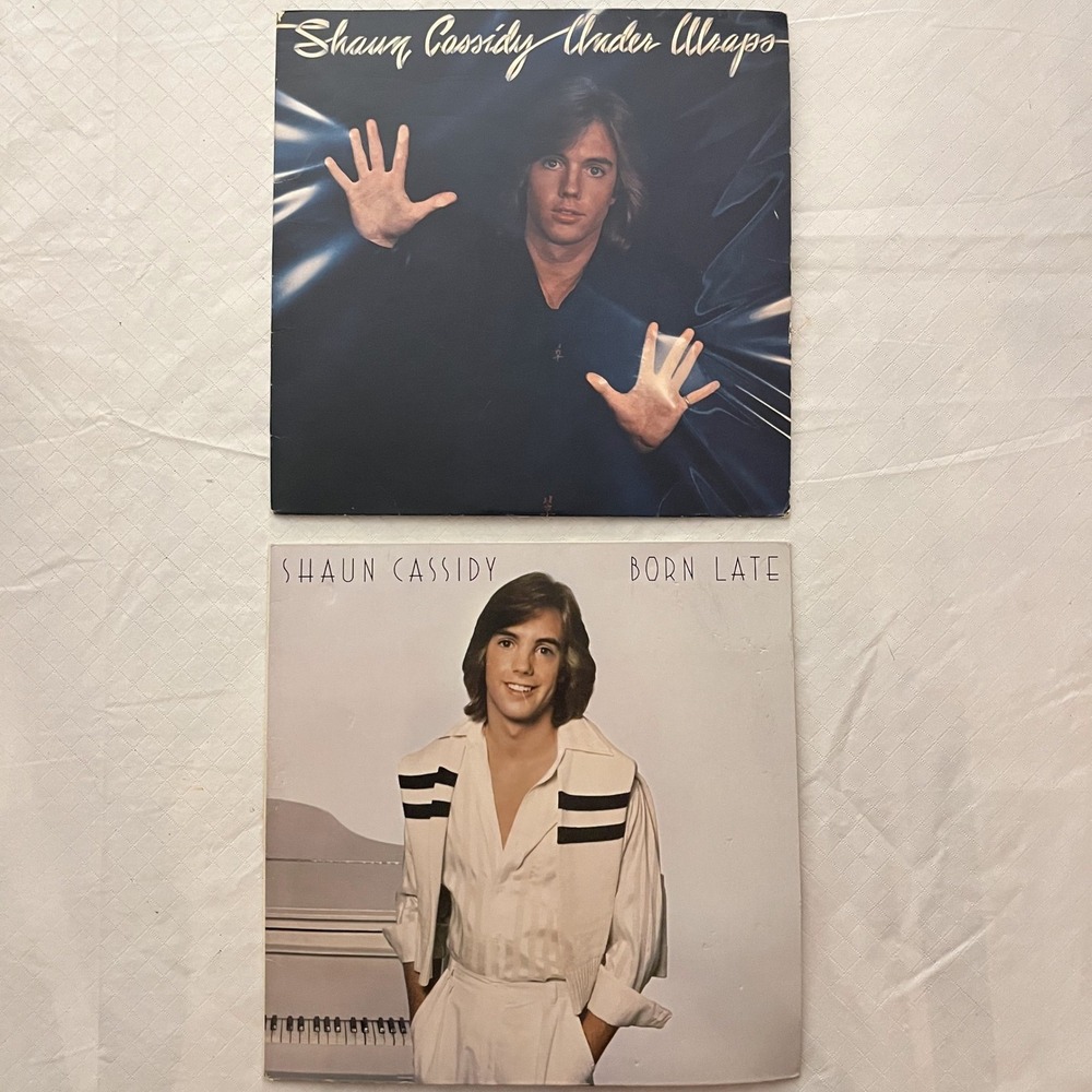 Shaun Cassidy Under Wraps and Born Late‎ Vinyl Record LP Lot